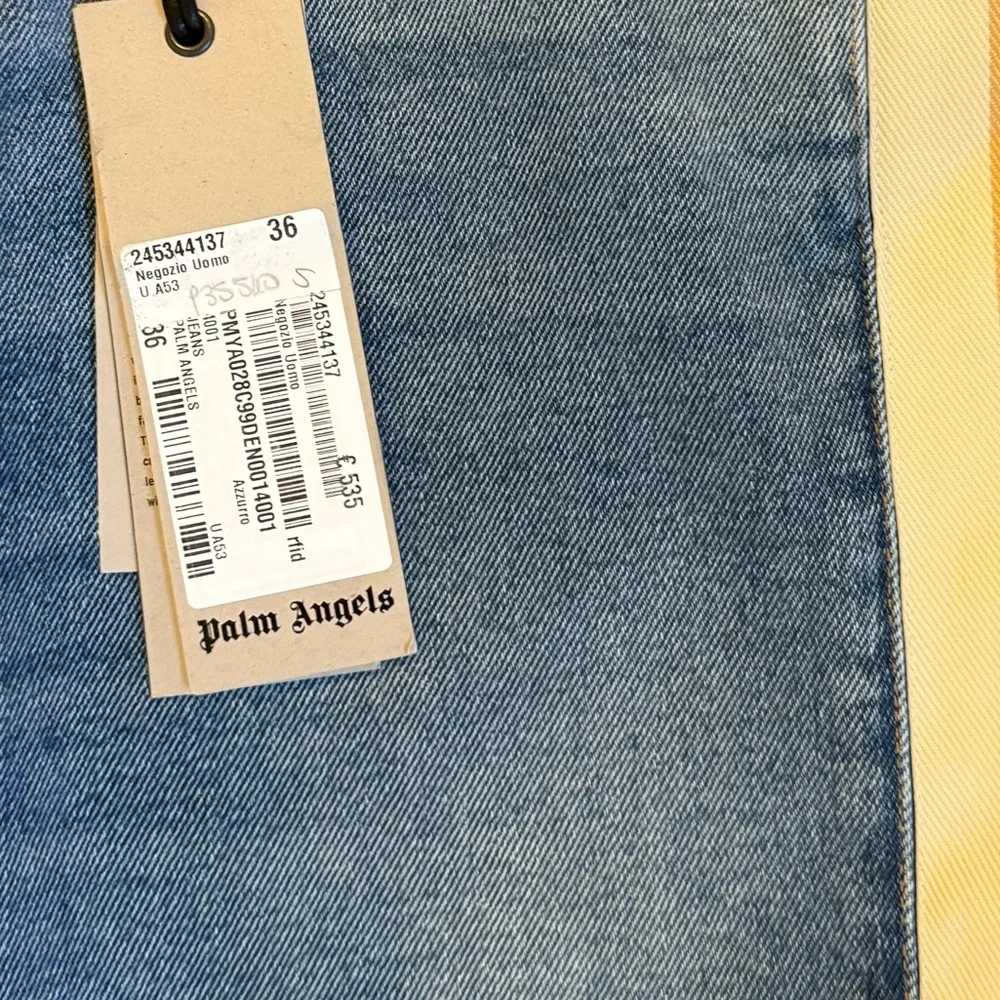 Palm Angels Jeans with Side Stripe, Mens NEW - Picture 7 of 9